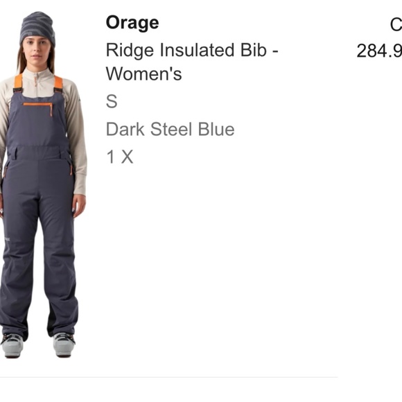 Bib ski pants- women’s small - Picture 2 of 2